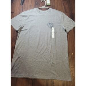 Goodfellow & Co Heather Gray Floral Print Short Sleeve T-Shirt - Medium